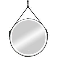 ЗЛП985 Зеркало Millenium Black 500 мм на ремне из нат.кожи черный цвет