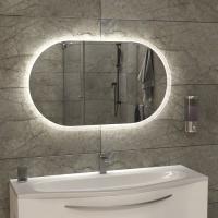 Зеркало 60х100 см с LED подсветкой овал 6000К с сенсорным выключателем универ. креп. КЗС 5700640ску