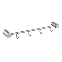 Вешалка с четырьмя крючками прямая нерж с рез.креплением GFmark 81205