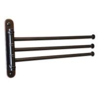 Держатель полотенца поворотный большой тройной с двойным креплением под МЕДЬ GFmark 98132