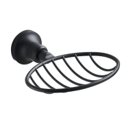 Мыльница настенная решетка,черная POTATO P1802-1BL*