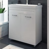 Тумба  Merino 70 №2 белый глянец (ум.CITY70/Фостер70) с сифоном