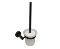 Ёрш настенный с крышкой стекло черный нерж L71710B LEDEME