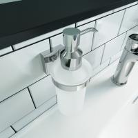 Дозатор для мыла, матовое стекло, латунь, Edifice, IDDIS, EDIMBG0i46 