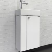 Тумба-умывальник Асти-40, белый глянец с раковиной 9140 COMFORTY