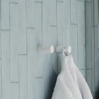 Крючок одинарный, сплав металлов, NOA, белый матовый IDDIS