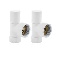 Кран для полотенцесуш. белый  г/г 1'*3/4 манжетный угловой'  