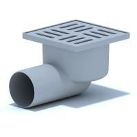 Трап гориз. вып. 50 нерег. с решеткой 10*10 пластик АНИ ПЛАСТ TA5104