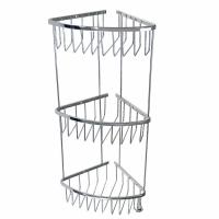 Полка угловая овальная тройная 22 см нерж