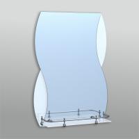 Зеркало 46148в 67,5*48 см матир.+полка 40см с бортиком КЗСК