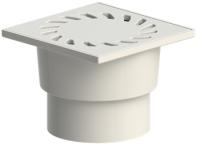 Трап вертик. 110 мм  c клапаном (пласт. реш 150х150) ТатПолимер