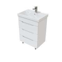 Тумба напольная SOHO 60/2 Quadro с доводчиком + Умывальник Fest 60