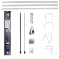 Карниз в ванную комнату угловой универсальный хром гибкая перекладина  GFmark