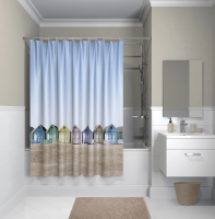 Штора  180*200 для ванной комнаты полиэстер IDDIS