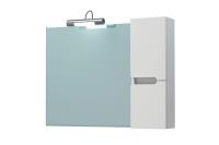 Шкаф-зеркало Сиэтл 70/80 белый, правый