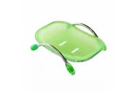 Мыльница пластик зелен. на мет. ножках POTATO P208-3