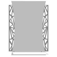 Зеркало с тонированным матированным рисунком 500х700 мм, полка 500мм, код: 40529