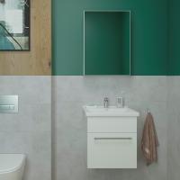 Тумба подвесная Leader 50 +ум. Фостер 50/COMO 50 белый