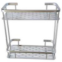 Полочка прямоугольная двойная алюм. с литым дном 32 см САНАКС