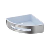 Полка угловая закруг. одинарная с пластиковым вкладышем 23см из нержав. BRIMIX SUS 304