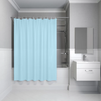 Штора для ванной комнаты, 200*180 см, голубой P07PE18i11 IDDIS