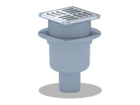 Трап вертикальный (пластик, решетка - нерж, регул) 50*100*100 