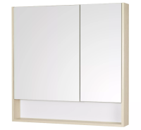 Сканди 90 зеркало-шкаф белый/дуб Верона
