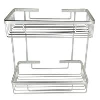 Полочка САНАКС прямоуг.,двойная, алюм. решетка 300х150х325мм