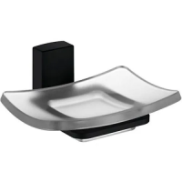 Мыльница настенная стеклянная ЧЕРНЫЙ L30302B LEDEME