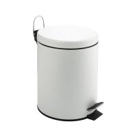 Ведро круглое 5 л Белое с педалью из нерж САНАКС 2305