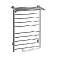 Полотенцесушитель электрический КЛАССИК-ПРЕМИУМ-ПРЯМОЙ с полкой 40*53 нержав с сухим 40 W