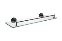 Полка одинарная с ограничителем 52*12 см, черный нерж L71707B LEDEME