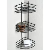 Полка корзина угловая, трехэтажная, черная Fixsen  FX-710B-3