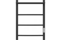 Полотенцесушитель электрический PN04846PB П3 400*600 с полкой диммер справа, черный Point Афина