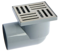 Трап 150х150  ф110 горизонт. решетка нерж.,нерегул. ТА1112