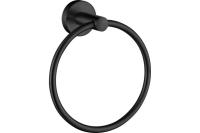 Полотенцедержатель кольцо черный нерж L71704B LEDEME