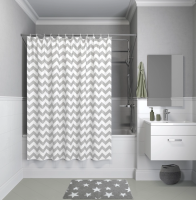 Штора для ванной комнаты, 180*180, полиэстер, IDDIS