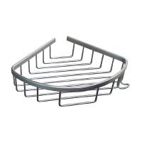 Полка угловая овальная одинарная 18 см алюминиевая, матовая