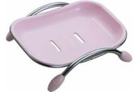 Мыльница пластик розов. на мет. ножках POTATO P201