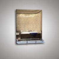 Зеркало 50*40 см + полка 40 см, с пластиковым бортиком