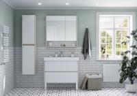 Тумба Сканди 90 дуб Верона + умывальник Адриана 90 белый