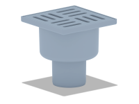 Трап вертикальный (пластик, решетка - пластик) 50*100*100 