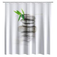 Штора для ванной 180х180 "Бамбук на камне" РН55