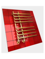 Полотенцесушитель L primo 60/15/55 1"-3/4"-1/2" Водяной (К1 Золотой хром)