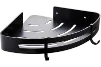 Полка угловая настенная нерж. черная Fashun A7335-7