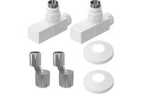 Комплект подключения LM03412SW с квадратными вентилями белый LEMARK