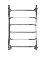 Полотенцесушитель E 50/50 1"-1/2" Водяной (К1, Серебристый металлик)