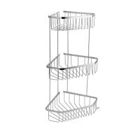 Полка угловая пятиуг. тройная 25*22*18 см нерж 75046