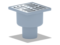 Трап вертик. вып. 50 нерег. с решеткой из нерж.стали 10*10 АНИ ПЛАСТ TA5202                 