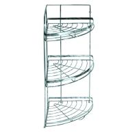Полка для ванной три уровня угловая хром AE-596